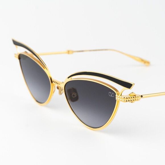Valentino Women Sunglasses Titanium Gold Grey Cat Eye V - GLASSLINER VLS-118A-55 main image 10